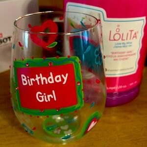 Lolita “Birthday Girl “ Love my Wine glass-20Oz